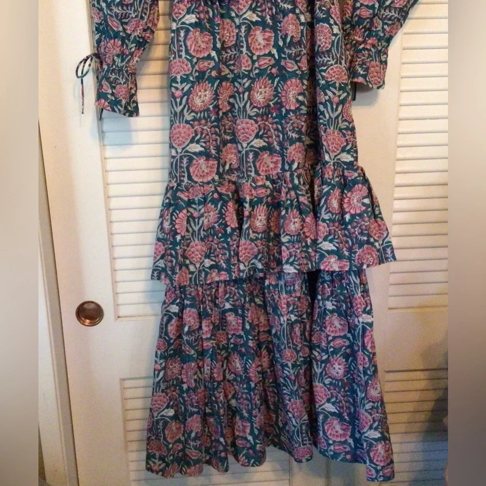 Floral Maxi Dress with Ruffle Details - Picture 10 of 11